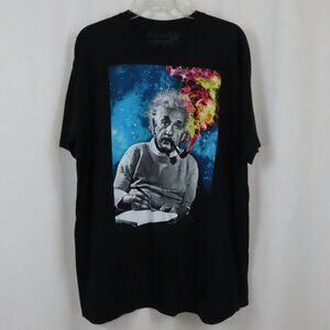 Einstein Print Black T-shirt Sz. 2XL